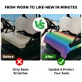 thumbnail image 4 of Golf Cart Seat Covers for 2 Seater,Rainbow Colors Ombre Cream Microfiber Cart Seat Towel Blanket,Modern Abstract Art Aesthetics Absorbent NonSlip Bench Seats Protector for Golf Course 51"x31", 4 of 9