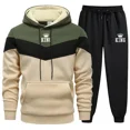 thumbnail image 4 of Chándal con estampado de rey para hombre, sudaderas con capucha tricolores a la moda, pantalones para correr, camisetas casuales populares cálidas para otoño e invierno, 4 of 4