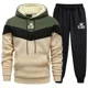 thumbnail image 1 of Chándal con estampado de rey para hombre, sudaderas con capucha tricolores a la moda, pantalones para correr, camisetas casuales populares cálidas para otoño e invierno, 1 of 3
