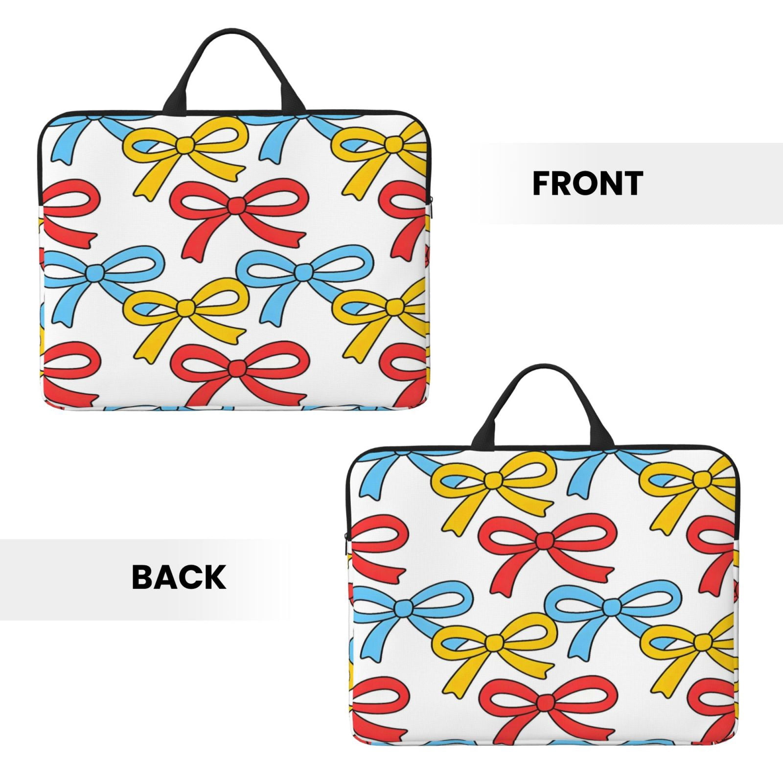 Laptop Sleeve Bag For Women Men 14inch Waterproof Durable Protective Computer Carrying Cover Handle Laptop Case Bag Blue Red Yellow Thin Bows