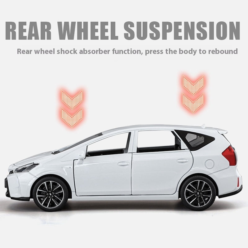 1:32 TOYOTA PRIUS Alloy Car Toy Diecast Metal Model Sound & Light Toy Computer Desktop Decorative Ornaments Children Toys Gifts