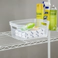 thumbnail image 5 of Mainstays Medium Open Bin, Clear Plastic, Easy Access Bin with Scoop Front, Clear, 8 Pack, 5 of 9