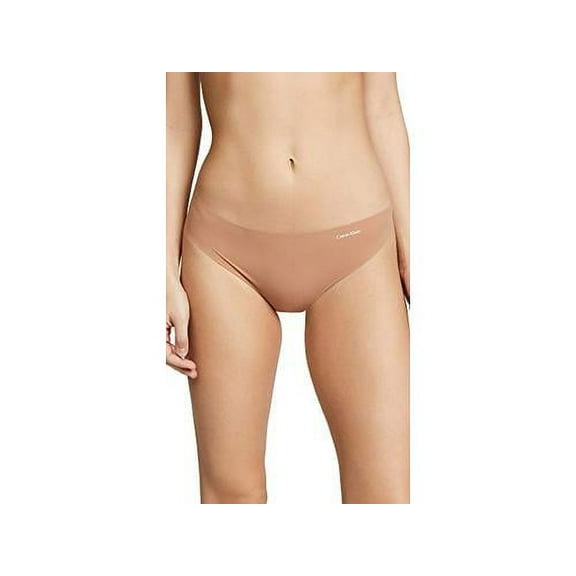 Calvin Klein Women's Invisibles Line Thong Panty, Bronzed,, Bronzed, Size Medium