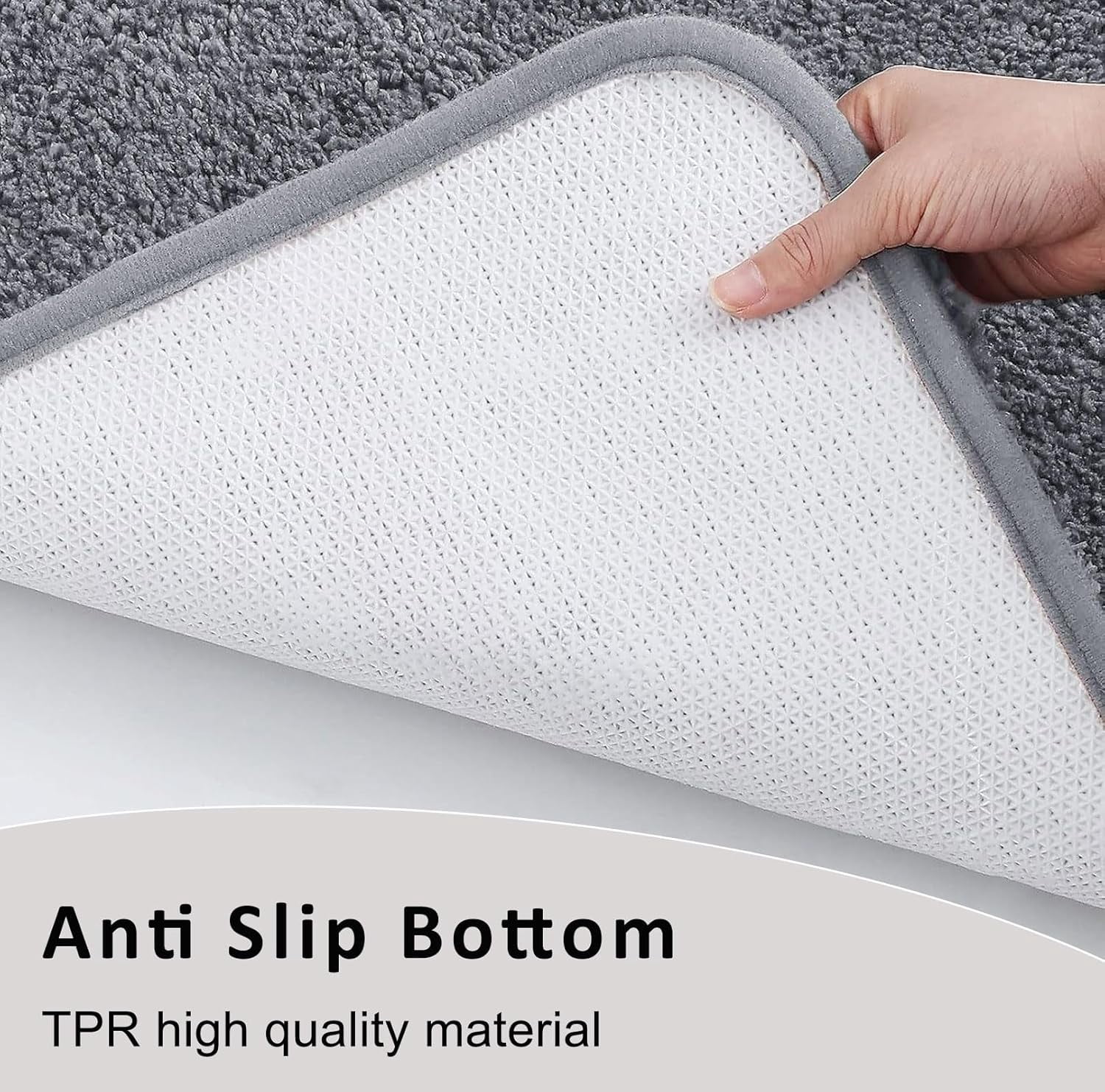 16×24 Inch Absorbent Non-Slip Bath Mat - Quick Dry Shower Rug