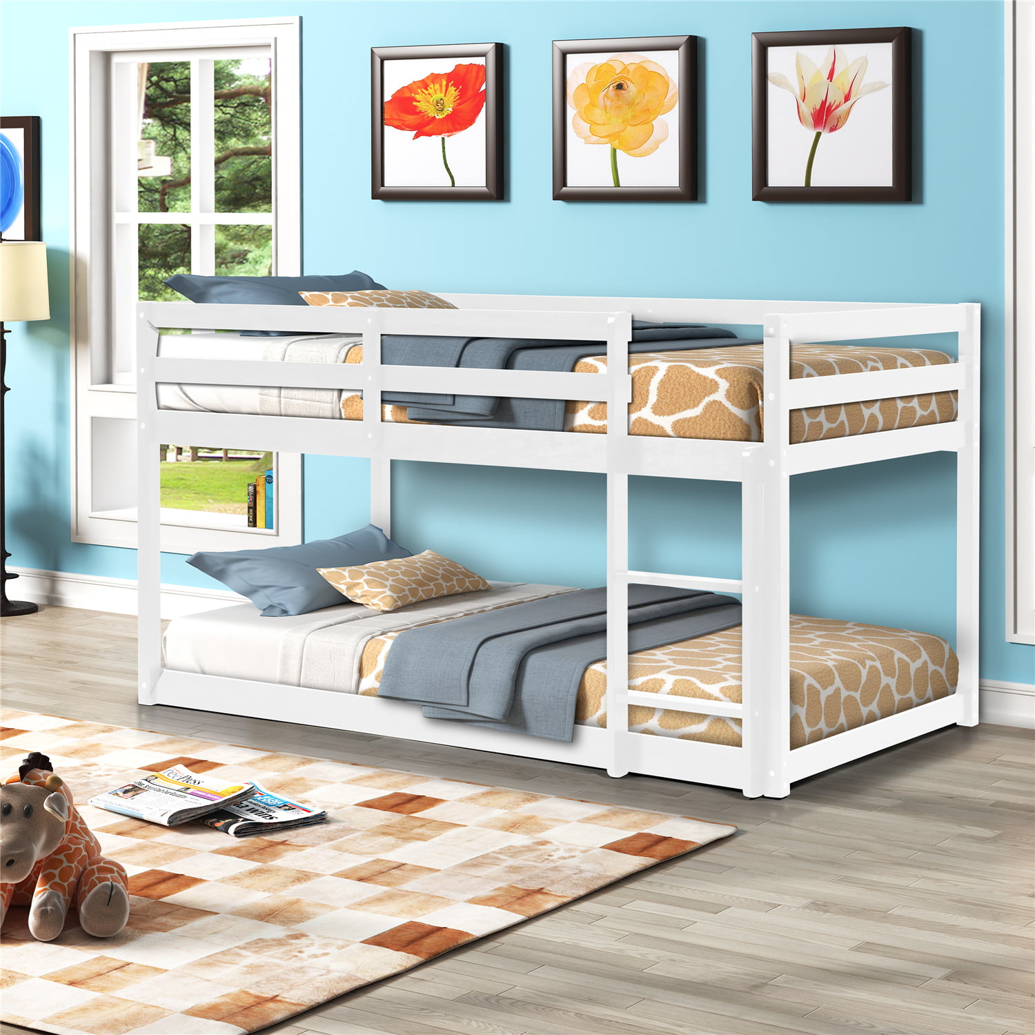 Triple Bunk Bed 3 Beds Twin Over, Detachable Twin Bunk Beds