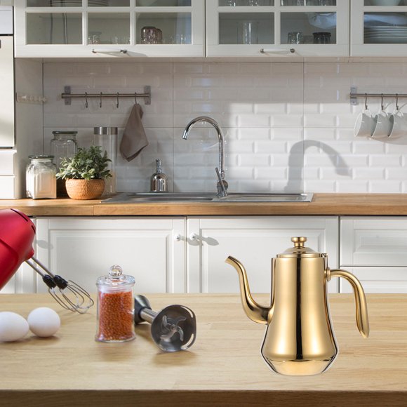 unbranded 1Ud Hervidor De Con Acero Inoxidable Dorado Para Cocina Duradero Y Práctico
