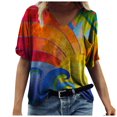 thumbnail image 1 of T-Shirt à Manches Courtes à Manches Courtes et Manches Courtes pour Femmes, 1 of 4