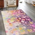 thumbnail image 2 of 4'x6' Area Rugs, Spring Floral Indoor Outdoor Area Rug for Living Room Bedroom, Modern Oil Painted Daisy Botanical Elegant Washable Bathroom Rugs Kitchen Floor Carpet Mats Home Decor Aesthetic, 2 of 8