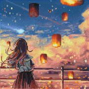 DIAMOND ART BY LEISURE ARTS Lanterns, 16"x20", Advanced Diamond Painting Kits for Adults, Diamond Art for Adults, Diamond Art Kit, Diamond Art Painting