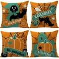 thumbnail image 3 of Yidarton Halloween Home Printing Pattern Pillow Cover Letter Cartoon Pumpkin Printed Pillowcase Car Sofa Cushion Cover, 3 of 6