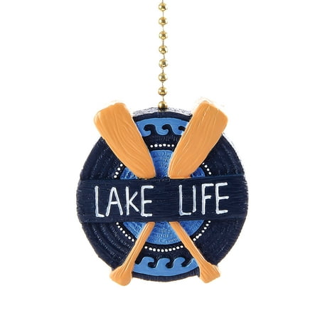 

Clementine Design Lake Life Oars Ceiling Fan Light Dimensional Pull Resin Green