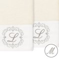 thumbnail image 2 of Authentic Hotel and Spa  100% Turkish Cotton Monica 2PC Embellished Hand Towel Set Cream M, 2 of 3