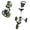 White/Green, variant on Caddymatic Golf X-Lite One-Click Folding Pull/Push Golf Cart Black