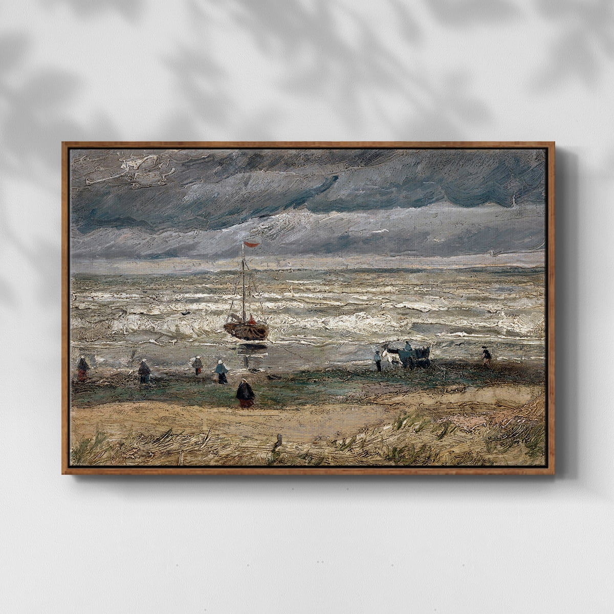Vintage Landscape-CXXVII By Wexford Home Framed in Walnut Wood Gallery Wrapped Canvas 17 in. x 25 in.