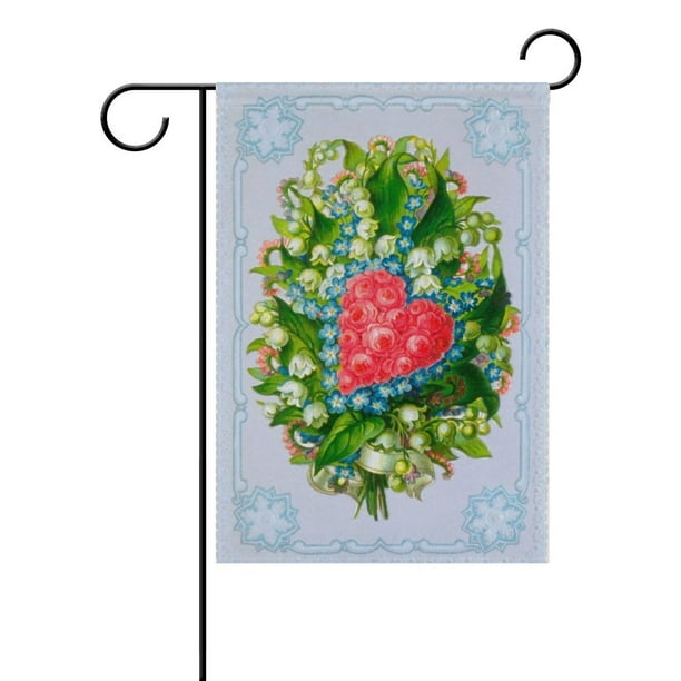 POPCreation Valentine's Day Garden Flag 28x40 inches Heart Decorative