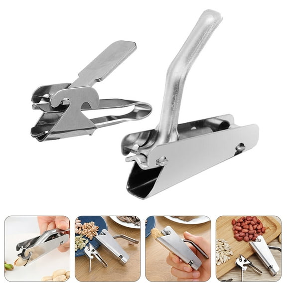TEHAUX 2Set Pine Nut Plier Nut Sheller Tools with Curved Grip for Nuts Home Use