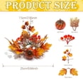 thumbnail image 3 of 10 Inch Fall Maple Leaf Candle Ring Wreath with Pumpkin Sunflower Berries, Wire Frame Thanksgiving Halloween Pillar Candle Holder Ring for Farmhouse Table Mantel Kitchen Cabinet Centerpiece Decor, 3 of 6