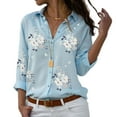 thumbnail image 2 of Blouse à Manches Longues pour Femmes Motif Floral Ample, 2 of 7