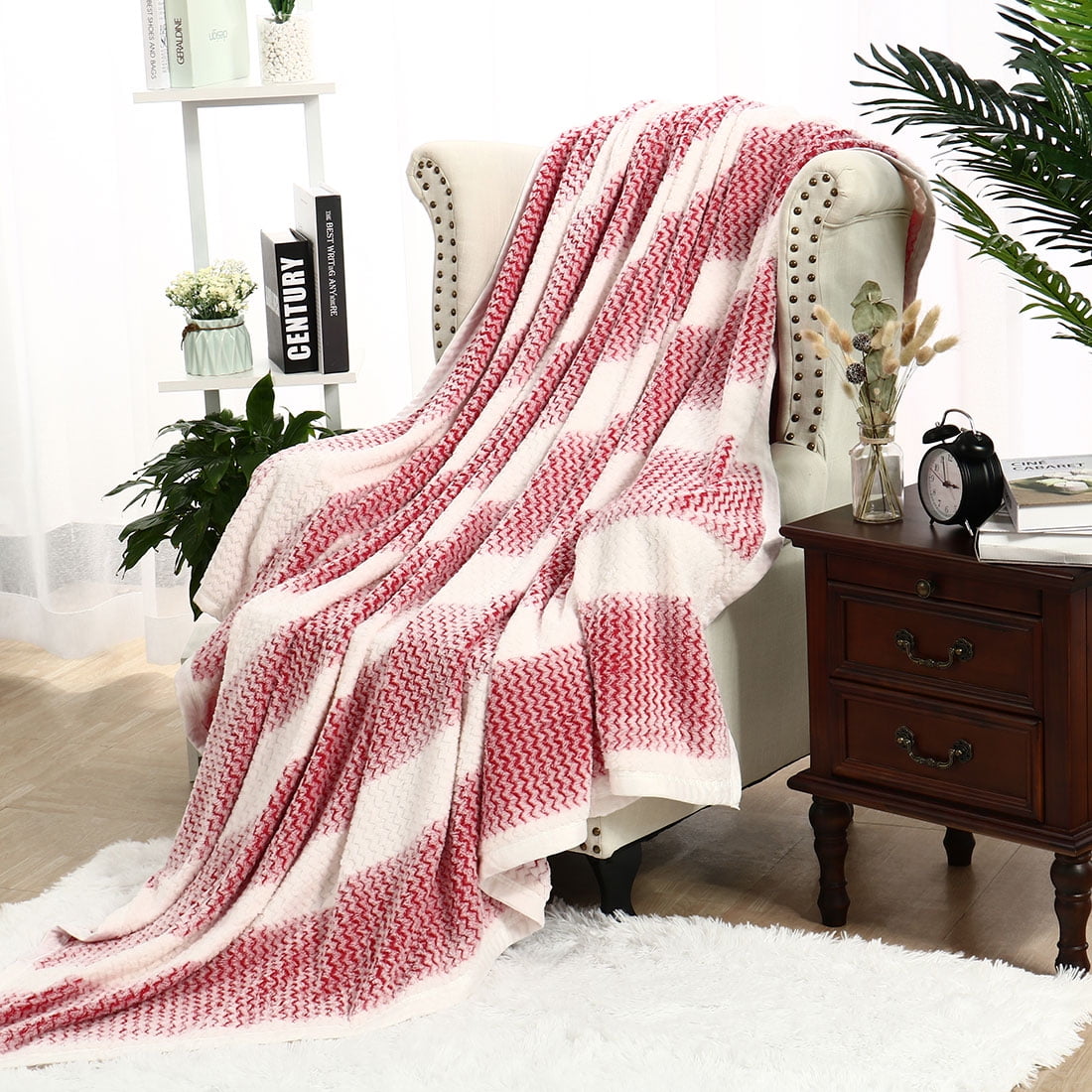 Luxury Fuzzy Fleece Bed Blanket Ultra Soft Microplush Velvet Blanket