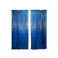 Mogul 2 Indian Window Treatment Curtain Sari Drape Panel Brocade Border Rod Pocket Handmade Curtains Home Décor 96 inch