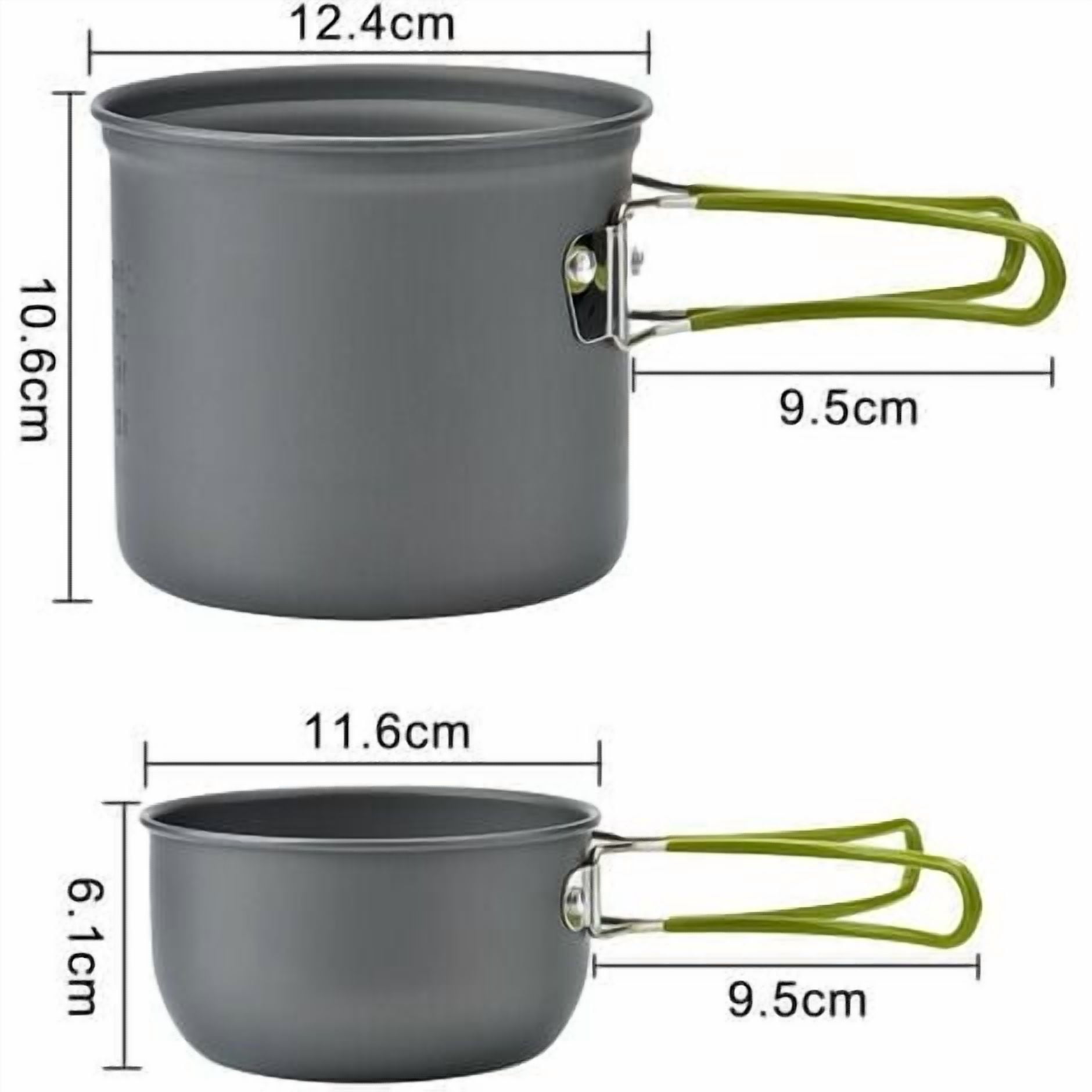 Camping Cookware Kit, Mini Camping Cookware Set with Camping Stove, 1-4 Person Portable Cooking Stove for Outdoor Hiking/Fishing/Survival/Picnic etc