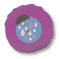 thumbnail image 1 of Umbrella Cloud Rain Drip Weather Round Throw Pillow Home Decoration Cushion, 1 of 3