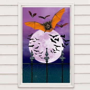 Way To Celebrate Halloween Plastic Bat Window Cover 30in x 48in