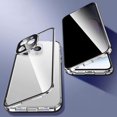 thumbnail image 3 of NEW 360° Protection revent the peep For iPhone 15 Pro max phone Case. Magnetic Adsorption Glass iPhon 12 11 13 Mini cover bag, 3 of 5