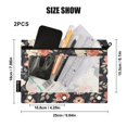 thumbnail image 3 of Ckdifva Bears and Beautiful Roses Pencil Pouch 3 Ring Zipper Pencil Case Binder Pockets Clear Top Cosmetic Bag 2 Pack, 3 of 6