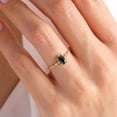 thumbnail image 2 of Jewelerix Antique-Style Oval Black Stone Engagement Ring for Women, 14K Gold Vermeil Band with Diamond Accents, Dainty Promise Ring, 2 of 7