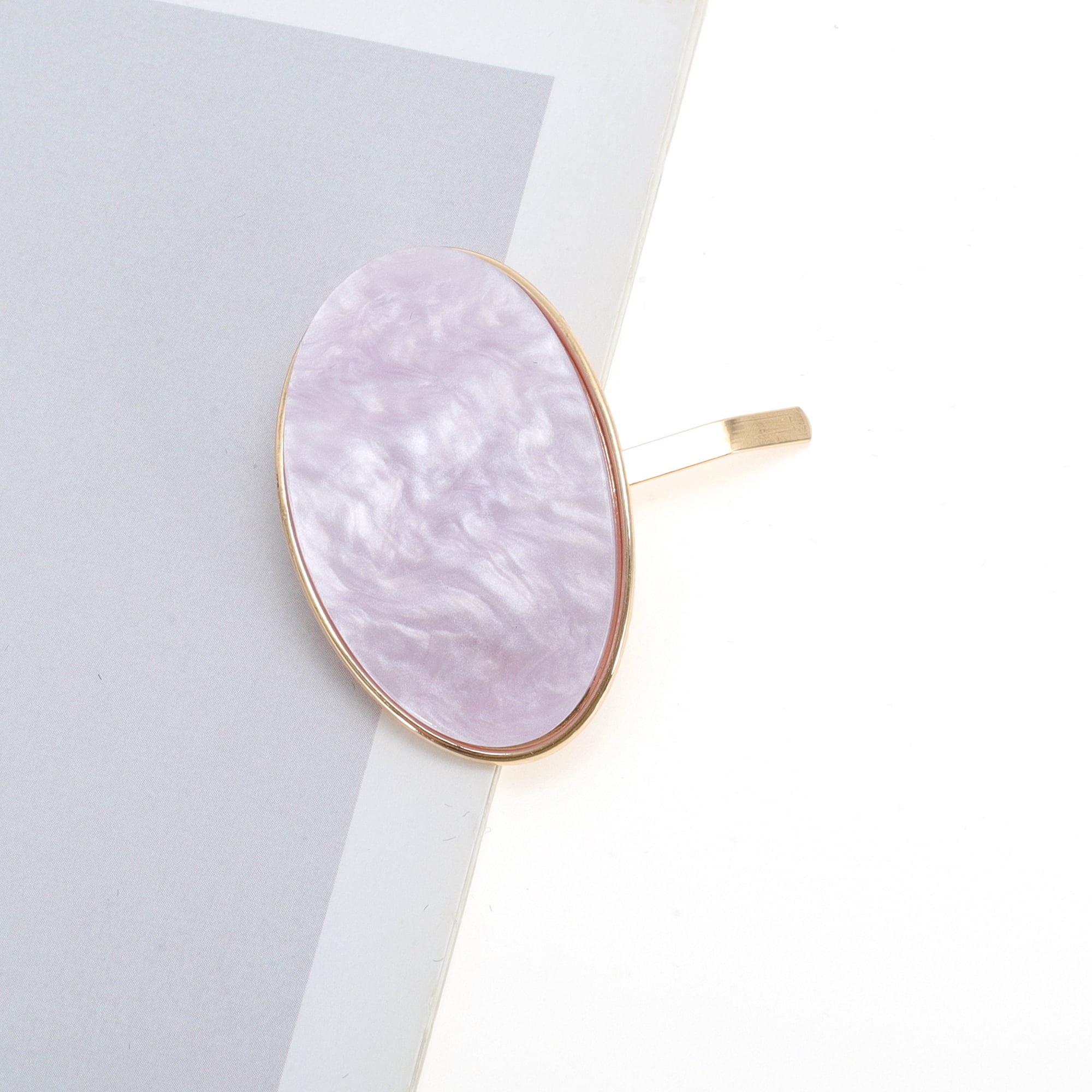 Unique Bargains Stylish Oval Ponytail Buckle Hair Clip for Women 1 Pc Purple