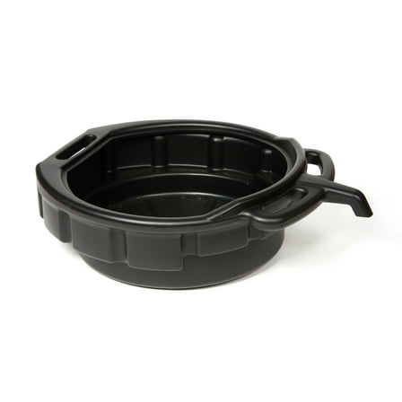 Funnel King Chemical Resistant Oil Drain Pan with Pour Spout and Handles, 4 Gallons