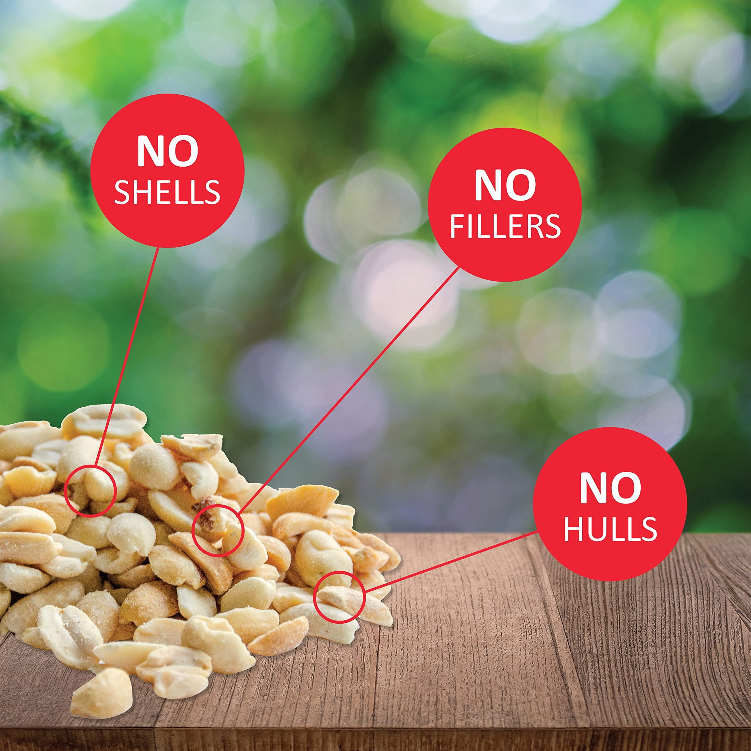 Lyric Peanut Pieces Wild Bird Seed, No Waste Bird Food - 15 lb. Bag