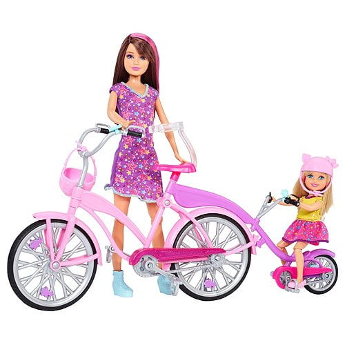 barbie doll bike set