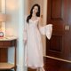 thumbnail image 5 of Camisón de seda de hielo para mujer, conjunto de dos piezas de falda con tirantes sexy de verano, vestido de mañana de gran sentido, pijama de primavera y otoño, ropa para el hogar, 5 of 6