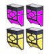 thumbnail image 1 of Lámpara de pared decorativa antigua solar 4PCS-2LED Warm + Color MFZFUKR CPB-US-DYP642-2, 1 of 5