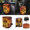 thumbnail image 4 of KUIFORTI Palm Tree Car Seat Covers Full Set with Steering Wheel Cover and Seat Belt Covers, Coasters, Rear View Mirror Cover, Car Air Vent Storage Box, Car Garbage Bag, Keychain Wrist Strap, 15 Pack, 4 of 7