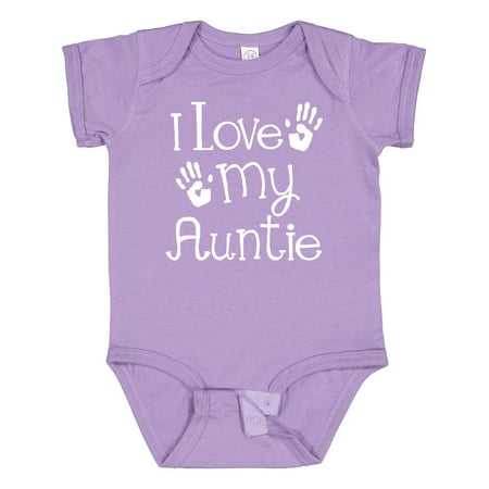 

Inktastic My Auntie Loves Me Childs Gift Baby Boy or Baby Girl Bodysuit
