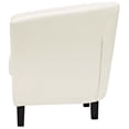 thumbnail image 4 of Modern Contemporary Urban Design Living Room Lounge Club Lobby Armchair and Loveseat Sofa Set, Velvet Fabric, Ivory White, 4 of 6