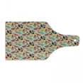 thumbnail image 1 of Birds Cutting Board, Whimsical Birds in Different Colors and Swirled Motifs Composition, Decorative Tempered Glass Cutting and Serving Board, Wine Bottle Shape, Multicolor, by Ambesonne, 1 of 1