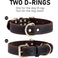 thumbnail image 3 of UOSIA Dog Collar, Genuine Leather Dog Collar, Heavy Duty Dog Collar, Wide Dog Collar,Brown,L, 3 of 6