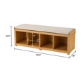 thumbnail image 3 of Better Homes & Gardens 4-Cube Storage Bench, Light Honey, 3 of 6