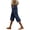 Dark Blue, variant on Karymi Women Pants Fashion Straight-Leg Solid Short Loose Breathable Palazzo Trousers Lightweight Cotton Linen Fabric Skin-Friendly Pants String Trousers with Pockets