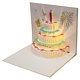 thumbnail image 1 of AURARMLET Tarjeta De Cumpleaños Con Luz Y 3D Pastel En Color Dorado Para, 1 of 5