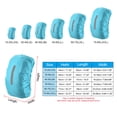 thumbnail image 2 of Uxcell 75-85L Waterproof Backpack Rain Cover with Vertical Reflective Strap, XXL, Light Blue, 2 of 5