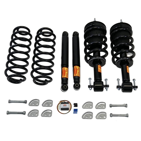 2007-2013 Cadillac Escalade, Escalade ESV, EXT 4-Wheel Air Suspension Conversion/Delete Kit With Camber Bolts and Suspension Light Module (GC24FMCK1)