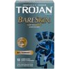 Trojan Bareskin + Silver Lunamax Pocket Case, Premium Lubricated Thin Latex Condoms-10 Count