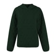 thumbnail image 5 of Yokua Women Quilted Hoodies Casual Long Sleeve Sweatshirts Trendy Lightweight Pullover Tops with Pocket Comfy Fall Clothes, 5 of 7