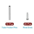 thumbnail image 3 of 14x1.2mm Inoxidable Acero Tubo Fricción Pasadores Reloj Correa Presión Barras Pasador con Remache Extremos Banda Cierre Hebilla 10uds, 3 of 5