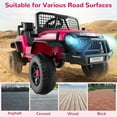 thumbnail image 3 of OLAKIDS 24V Ride on Car with Remote Control, Bluetooth, LED Lights, Horn, Spring Suspension, High/Low Speeds, Soft Start for Kids Aged 3+, 3 of 7